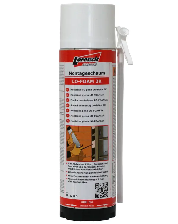 =§= Montažna pena LO-FOAM 2Komponentna 400ml 12kos/karton 56kart/pal, ZKR132KLO