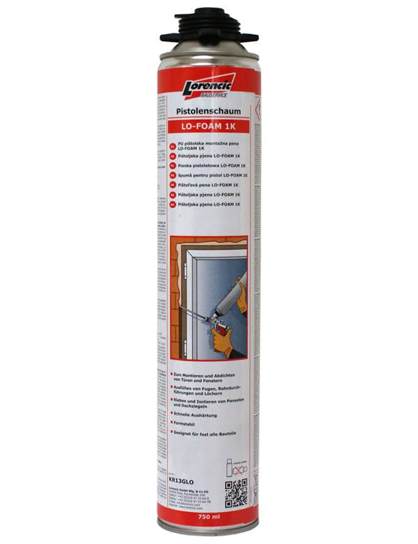 =§= Pištolska PU pena LO-FOAM 1K 750ml 12kos/karton 70kart/pal, ZKR13GLO