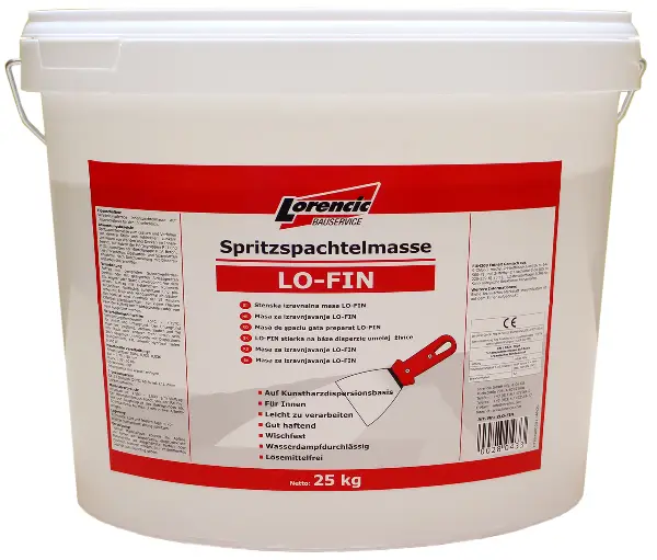 Stenska izravnalna masa LO-FIN na osnovi disperzijske umetne smole 25kg 24veder/pal, ZLO-FIN