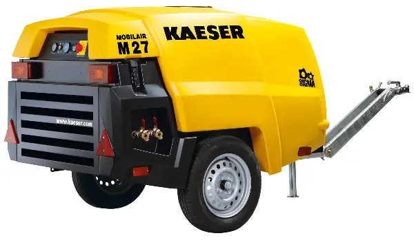 Kompresor KAESER SET M27PE 2,6m³, 7,0bar, brez zavore, olje za orodje, ZM27PE-SET