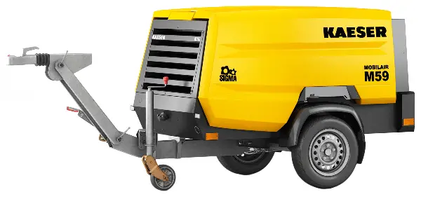 Kompresor + generator KAESER SET M59PE-G 5,5m³, 6-10bar, brez zavore, generator 13kVA, ZM59PE-G-SET