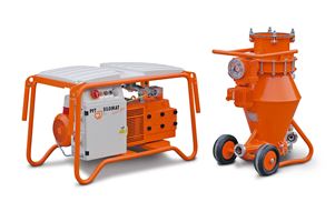 Förderanlage PFT SILOMAT TRANS PLUS 145 tragbar 7,5kW mit rollbarem Fördergefäß, Z00689524