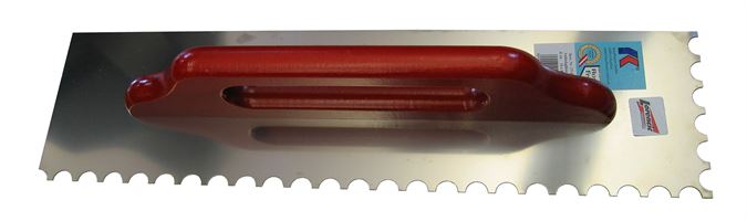 Vlečna gladilka Profi 500x130x0,7mm R12 nerjaveča, nazobčana, ročaj privit P25, Z1748354