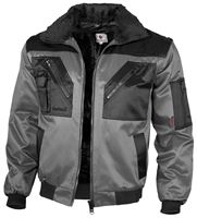 Pilotska jakna QUALITEX, sivo/črna, 265 g/m², vel. XL, Z23621XL