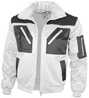 Pilotska jakna QUALITEX, bela/siva, 265 g/m², vel. XL, Z23669XL