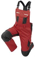 Latzhose QUALITEX IND, rot/anthrazit, 250 g/m², Gr. 46, Z41014-RALH46
