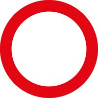 Prometni znak §52/1, 670/1,5mm, Prepoved vožnje v obe smeri, Z52/1-670