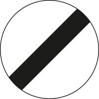 Prometni znak §52/11, 480/1,5mm, Prenehanje prepovedi prehitevanja in hitrostne omejitve, Z52/11-480