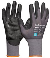 Montagehandschuh MULTI FLEX, grau/schwarz, nahtlos, EN388+407, Gr. 8, VPE12/72, Z709276