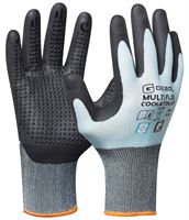 Montagehandschuh MULTI FLEX COOL&TOUCH, hellblau/schwarz, EN388+407, Gr. 9, VPE12/72, Z709377T