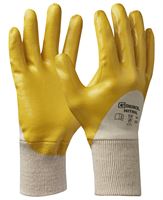 Handschuh NITRIL, gelb, Baumwolle, EN388, Gr. 8, VPE12/120, Z729508