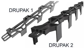 Abstandhalter DRUPAK 1 35mm PVC-frei 2lfm/Stk, gesteckt, 60lfm/Bund, 78Bd/Pal, ZDPF35200