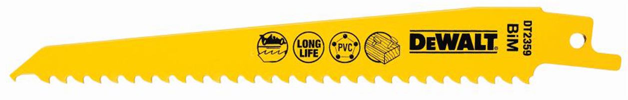 List za sabljasto žago DEWALT® 152x 3,6-5,1mm (les) 5kos/pak, ZDT2359-QZ