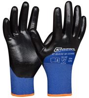 Handschuh G-BASE W-GUARD, blau/schwarz, 13G Gauge-Strick, EN388, Gr. 9, VPE12/120, ZEP76000809