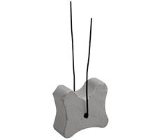 Vlaknobetonski podstavek - distančnik z žico, višine 45/55/60mm, 125kos/vreča 40vreč/paleta, ZFBEKD45
