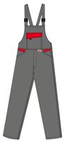 Latzhose LO-ACTIVE anthrazit/rot 245 g/m² Gr. 54 VPE5, ZLO-ACTAR-LH54