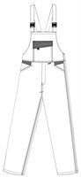 Hlače z naramnicami LO-ACTIVE bele/antracit 245 g/m² vel. 56 P5, ZLO-ACTWA-LH56