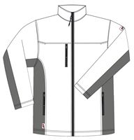 Softshell-Jacke LO-ACTIVE weiß/anthrazit 300 g/m² Gr. 56 VPE5, ZLO-ACTWA-SJ56