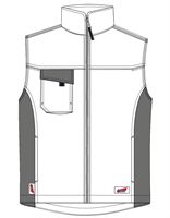 Winterweste LO-ACTIVE weiß/anthrazit 245 g/m² Gr. 48 VPE5, ZLO-ACTWA-WW48