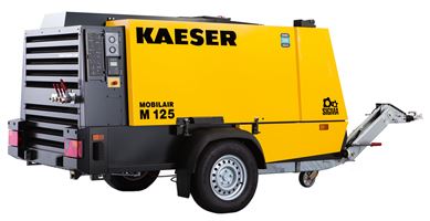 Kompresor KAESER SET M125 11,5-9,7m³, 6-14bar, z zavoro, kamionski priklop, ZM125-SET