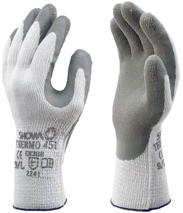 Rokavice latex SHOWA® 451 EN388+EN407+EN511, sive, vel. 10, P120, Z023710