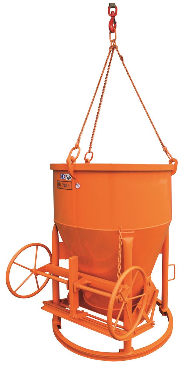 Betonsilo 1012H.8, 500l mit angeschweißter Kette und Handrad, Z1012H500