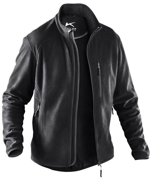 Flis jakna KÜBLER WEATHER črna 245 g/m² vel. 2XL, Z1242992XL