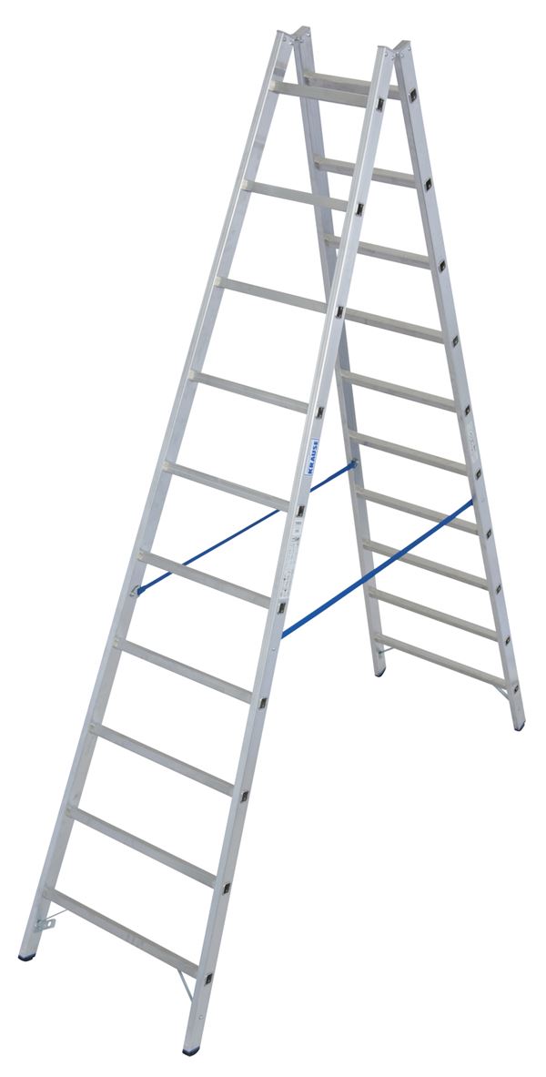 Dvokraka alu lestev KRAUSE® STABILO® 2x10 prečk 2,90m, DV= 4,10m, teža 10,7kg, Z124937