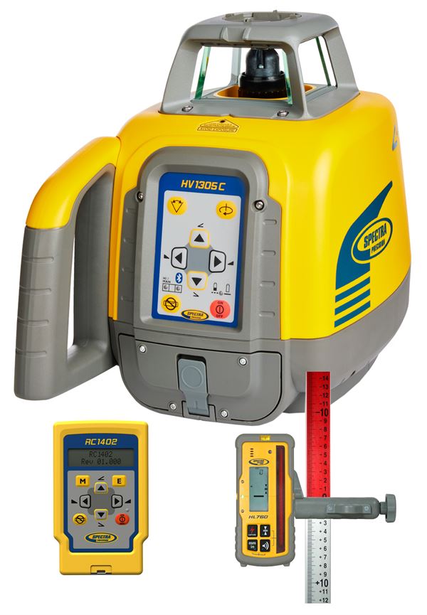 Rotationslaser-Set SPECTRA HV 1305C inkl. Empfänger u. Halterung HL760, im Koffer, Z1401305C