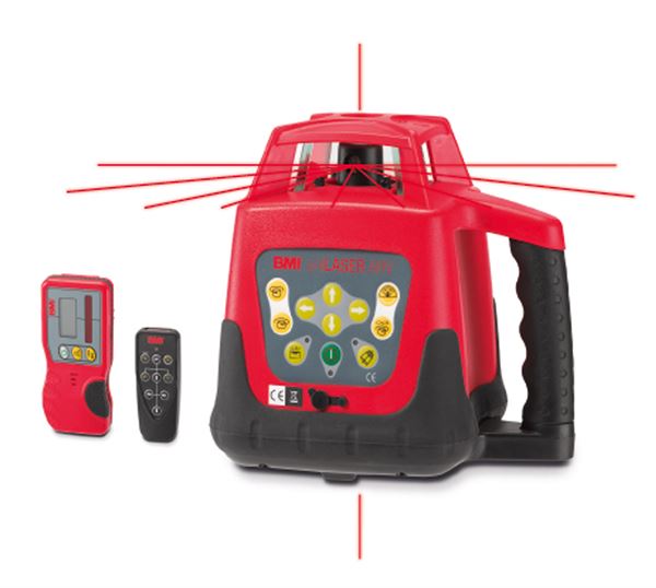 Rotacijski laser-Set BMI UNILASER AHV s sprejemnikom, daljincem, tarča, v kovčku, Z140302