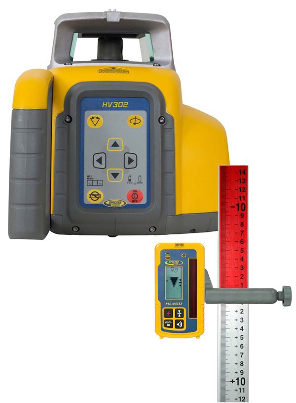 Rotacijski laser-Set SPECTRA HV 302 s sprejemnikom, držalo HL450 itd. v kovčku, Z140320