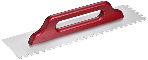 Vlečna gladilka Profi 500x130x0,7mm E10 nerjaveča, nazobčana, ročaj privit P25, Z1748310
