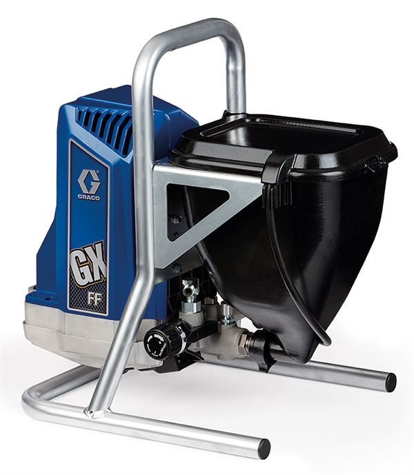 Brezzračna batna črpalka GX FF 230V, pištola, cev za material, šobe, Z17G184