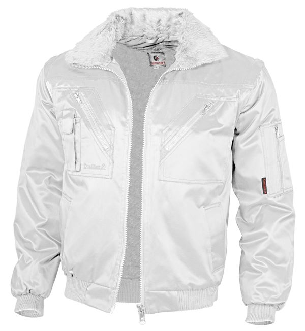 Pilotska jakna QUALITEX, bela, 265 g/m², vel. XXL, Z23611XXL