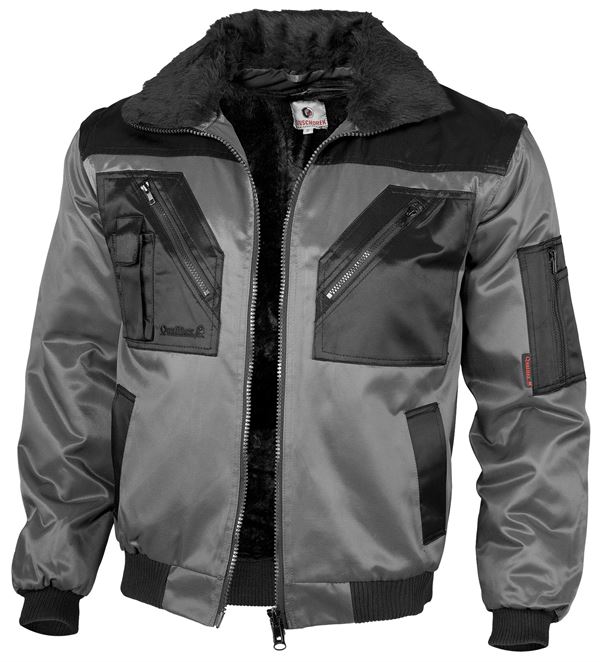 Pilotska jakna QUALITEX, sivo/črna, 265 g/m², vel. S, Z23621S