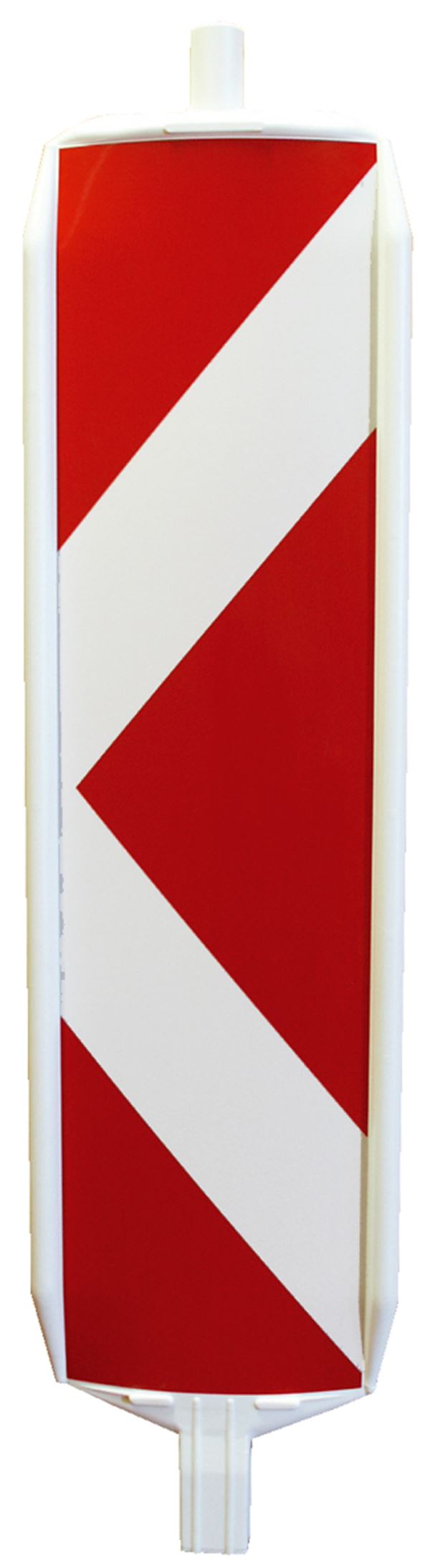 Opozorilna tabla puščičasta desno-/levo usmerjanje rdeče-bela Folija Tip1 s stojalom 60/60mm P72, Z25487RLPOES