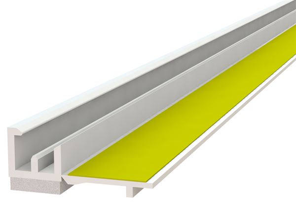 Ometni špaletni profil ozek 8x8mm, tesnilo 2mm, dolžina 2,40m P30=72m, Z324