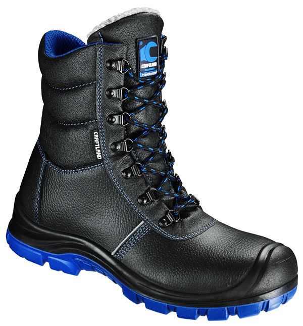 Bausicherheitsschuh Winter OSTRAU, schwarz/blau, EN ISO 20345 S3 SRC, Gr. 47, Z3342047
