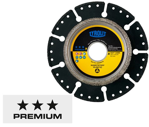 Plošča za rezanje in posnemanje plastike UC3 125x3,0x22,23 mm DCCI COMBI TYROLIT, Z34228075