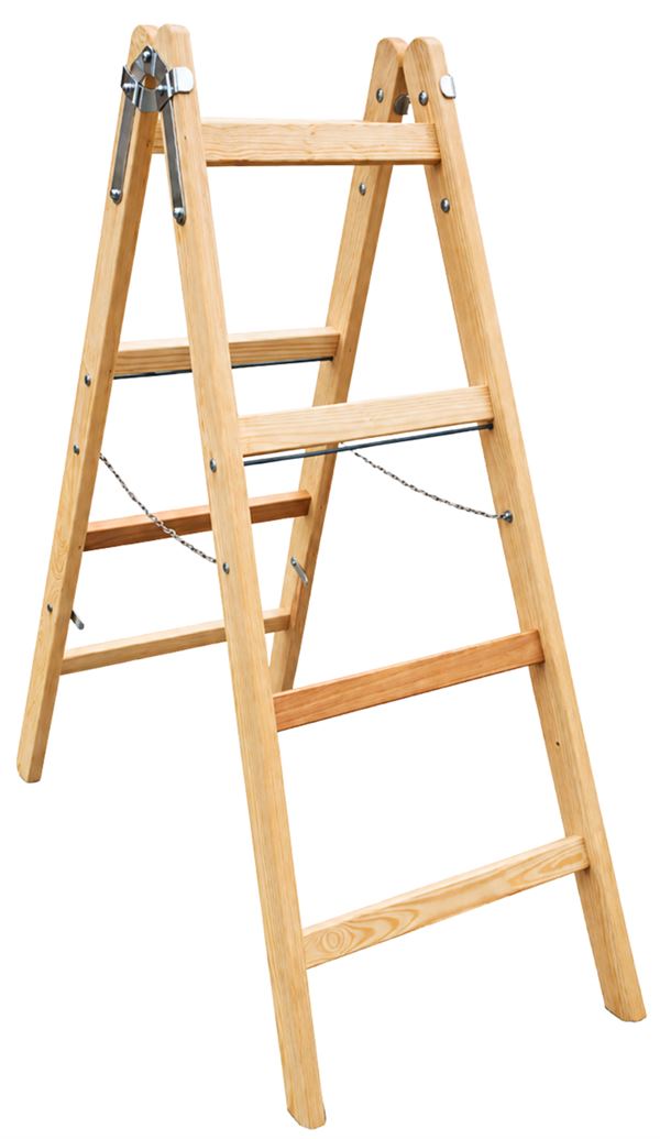 Holzleiter 4 Sprossen 1,35x0,52x0,135m ÖNORM EN 131, Z4-1