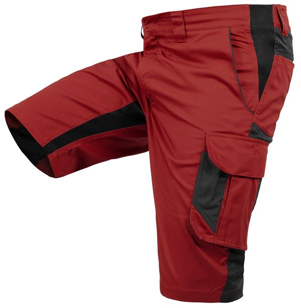 Arbeitsshorts QUALITEX IND, rot/anthrazit, 250 g/m², Gr. 48, Z47014-RAAS48