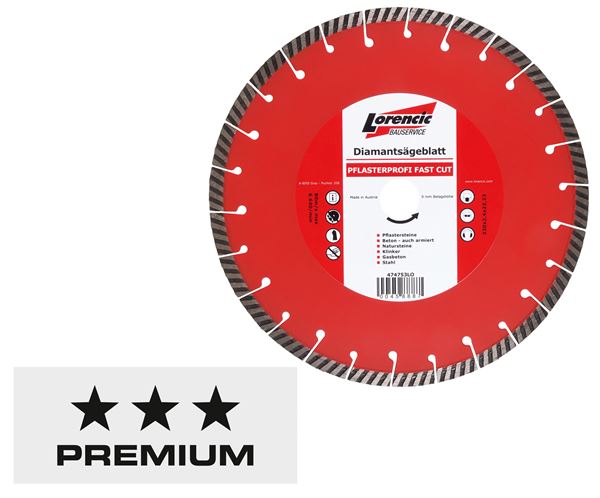 Diamantna rezalna plošča PFLASTERPROFI FAST CUT 230x2,4x22,23mm Turbo, Z474753LO