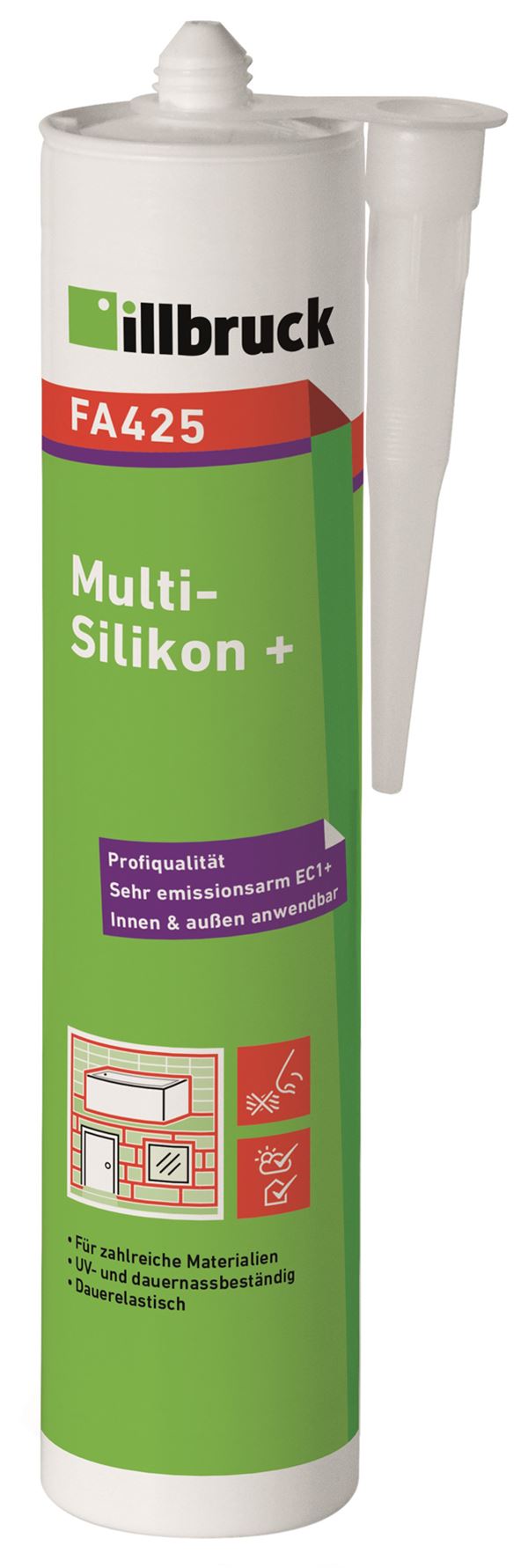 Universal-Silikon ILLBRUCK FA425 anthrazit 310ml 12Stk/Kart 100Kart/Pal, Z503028