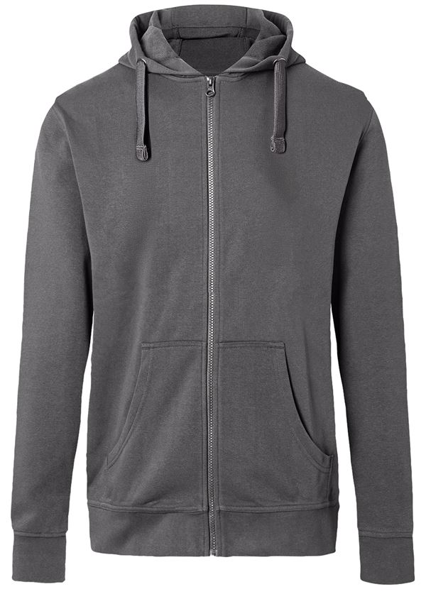 Kapuzen-Sweatjacke KÜBLER SHIRTS anthrazit 320 g/m², UV-Schutz UPF 50+, Gr. M, Z523697M