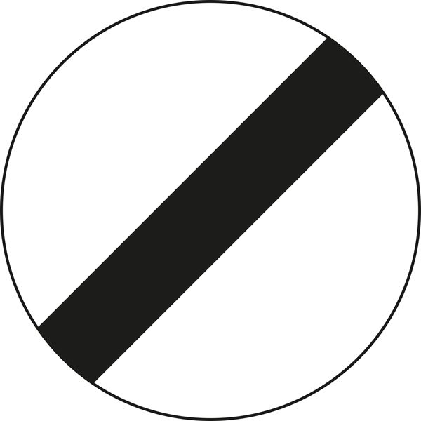 Prometni znak §52/11, 480/1,5mm, Prenehanje prepovedi prehitevanja in hitrostne omejitve, Z52/11-480