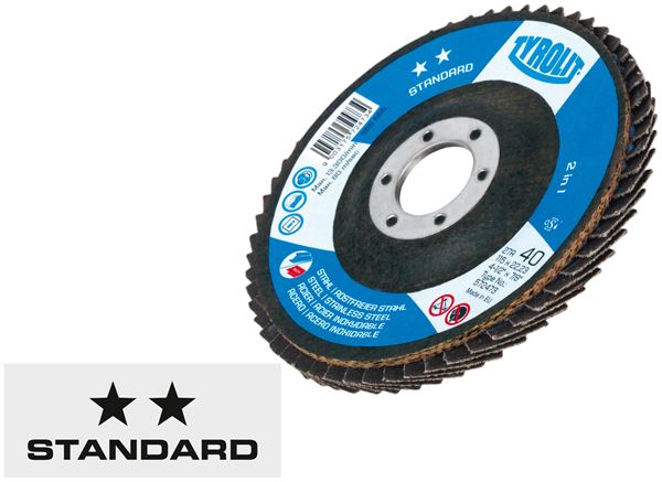 Rebričasta brusna plošča jeklo 27A 115x22,20mm ZA40-B INOX TYROLIT, Z572473