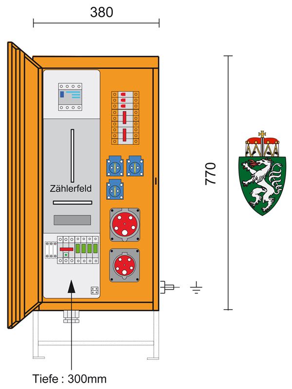 Gradbena elektro omara STMK M-AVEV 35/11-3/V1/A, Z690000002