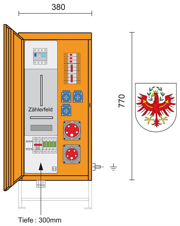 Gradbena ekektro omara TIROL M-AVEV 35/11-3/V1/A, Z690000003