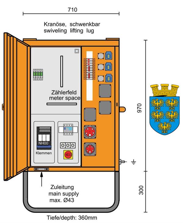 Gradbena elektro omara NÖ M-AVEV 35/11-3/V1/A, Z690100032