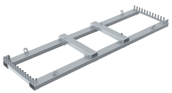 Transportna paleta TP 25, dim. 3,55x1,18m za 25 elementov mobilne ograje, Z7021143